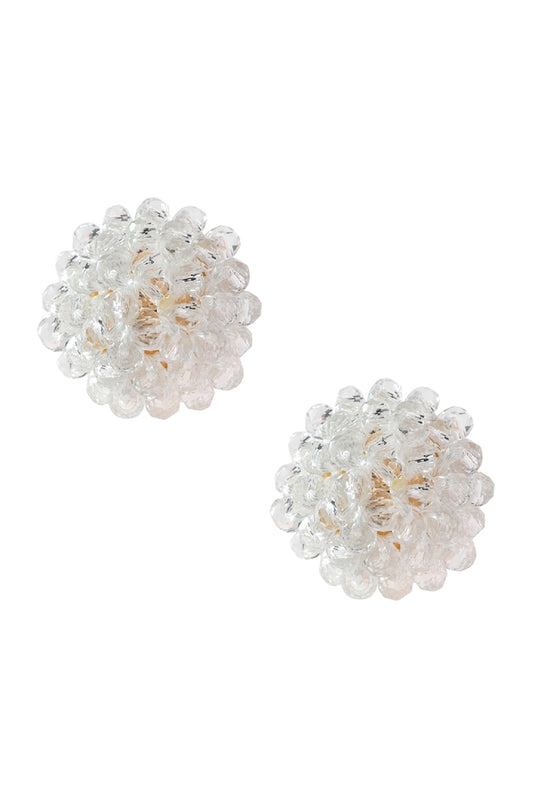 Clear Rondelle Post Earring