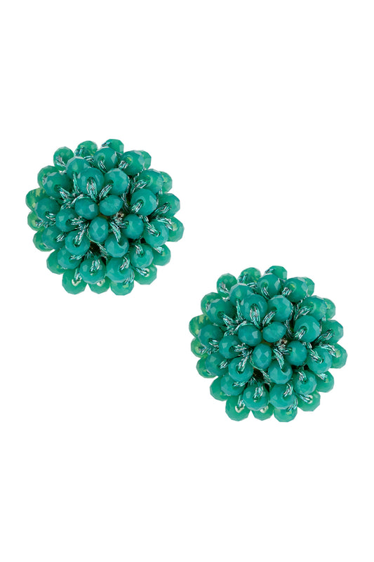 Tur2uoise Rondelle Post Earring