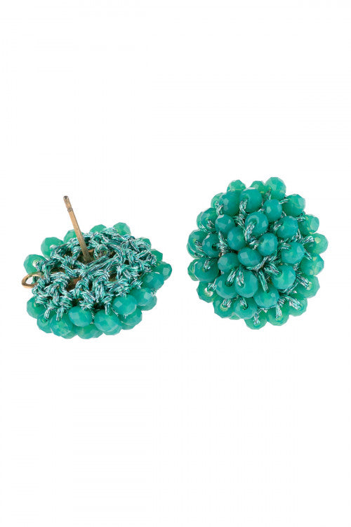 Turquoise Rondelle Post Earring
