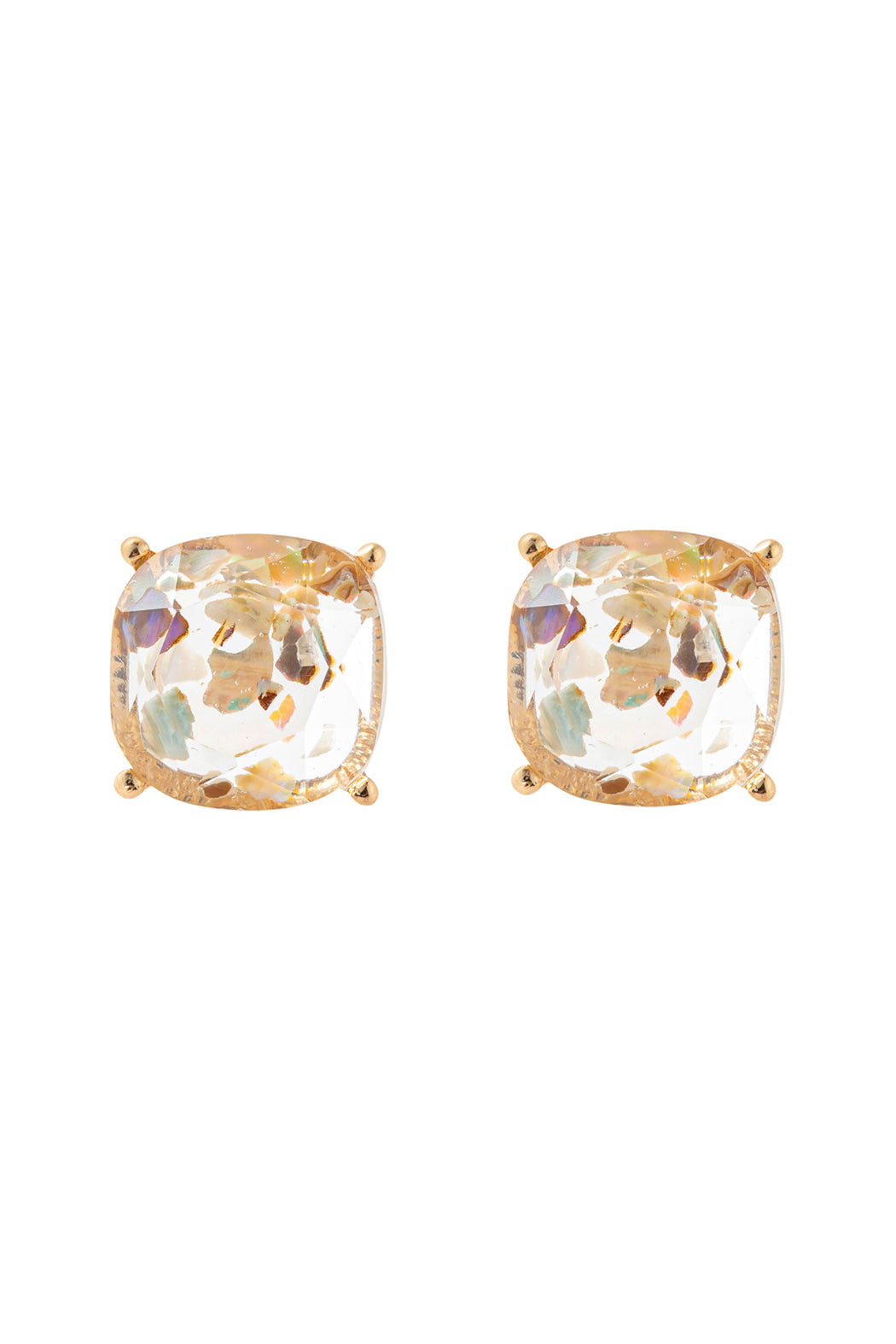 Acetated Natural Stone Post Earrings