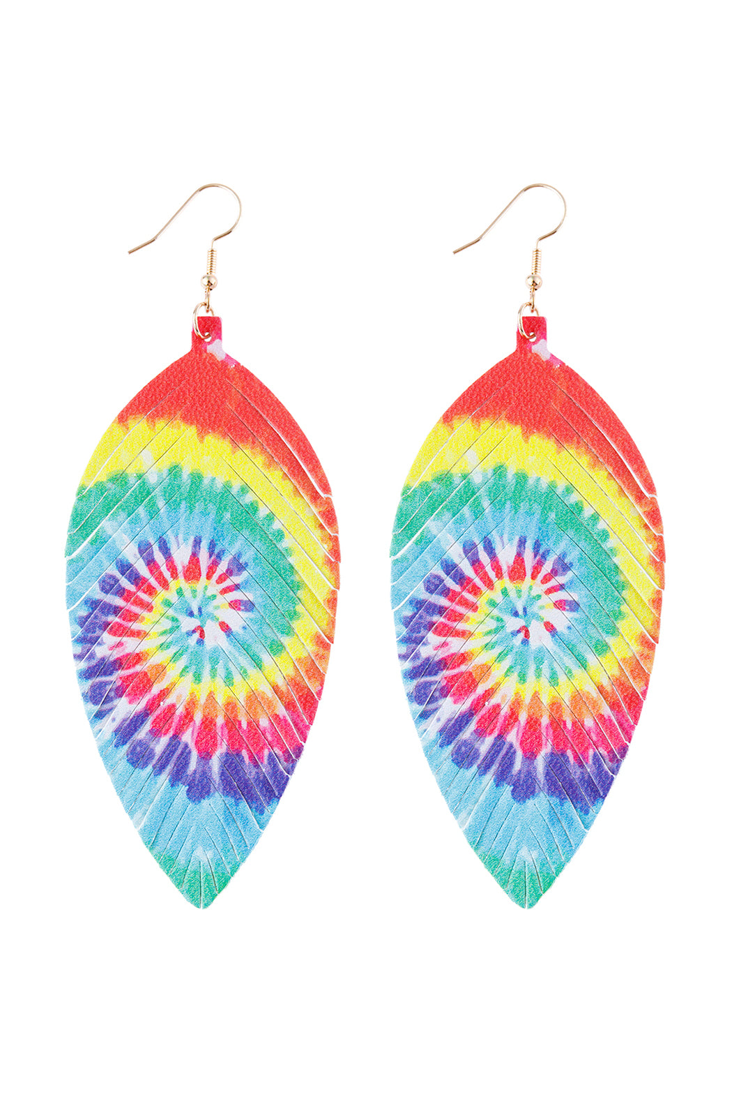 Multi Color 1 Vibrant Leather Drop Earrings