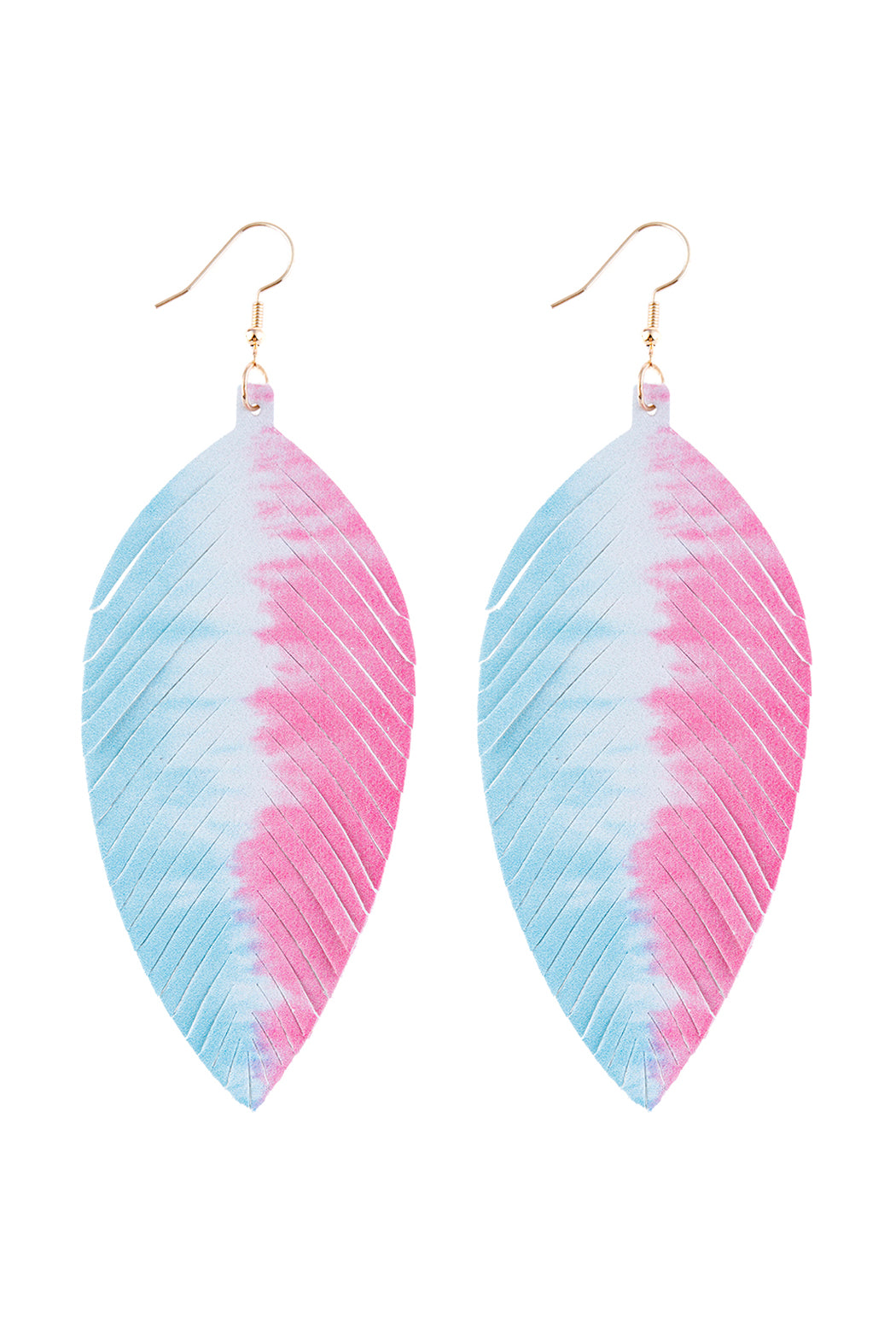 Multi Color Vibrant Leather Drop Earrings