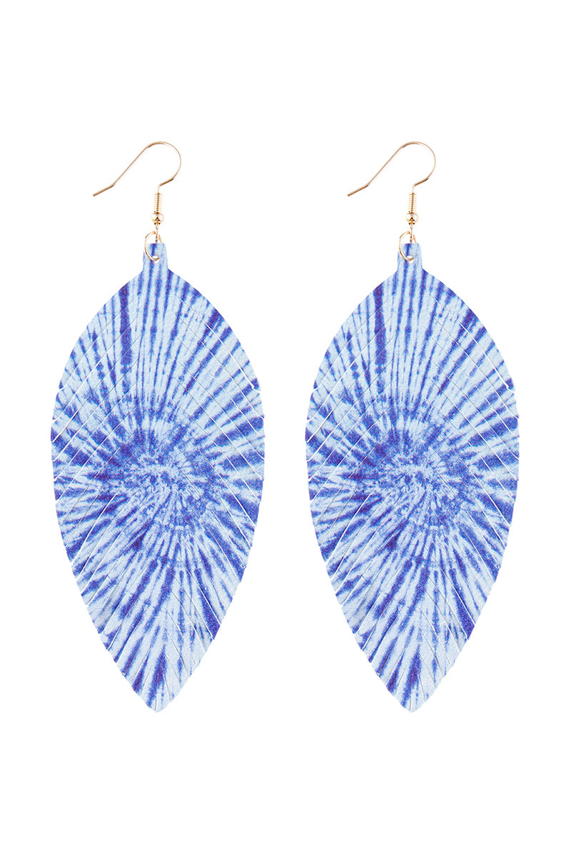 Multi Color Vibrant Leather Drop Earrings
