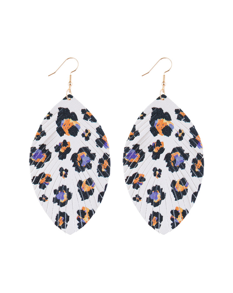 Multi Color 9 Vibrant Colors Drop Earrings