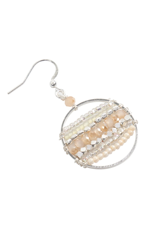 Natural Mixed Beads Drop Earrings