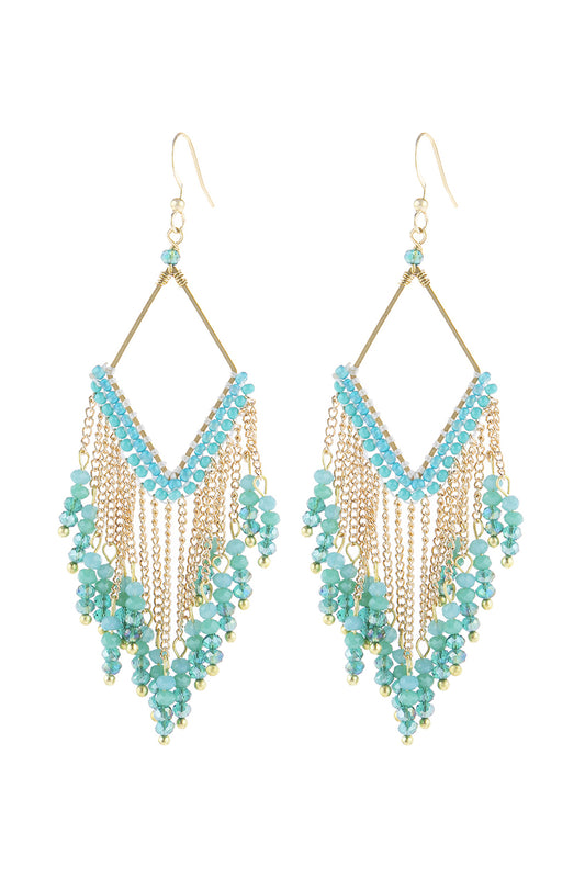 Dangle Beaded Earrings Turt2uoise