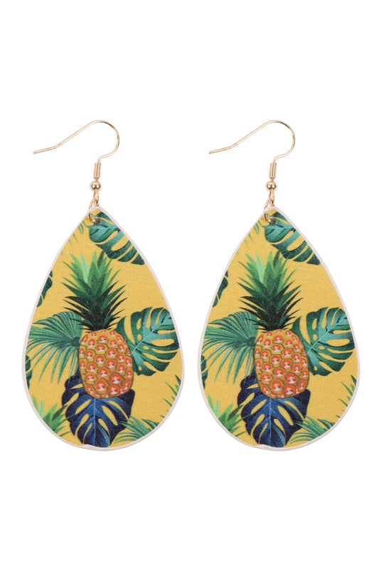 Print Teardrop Earrings