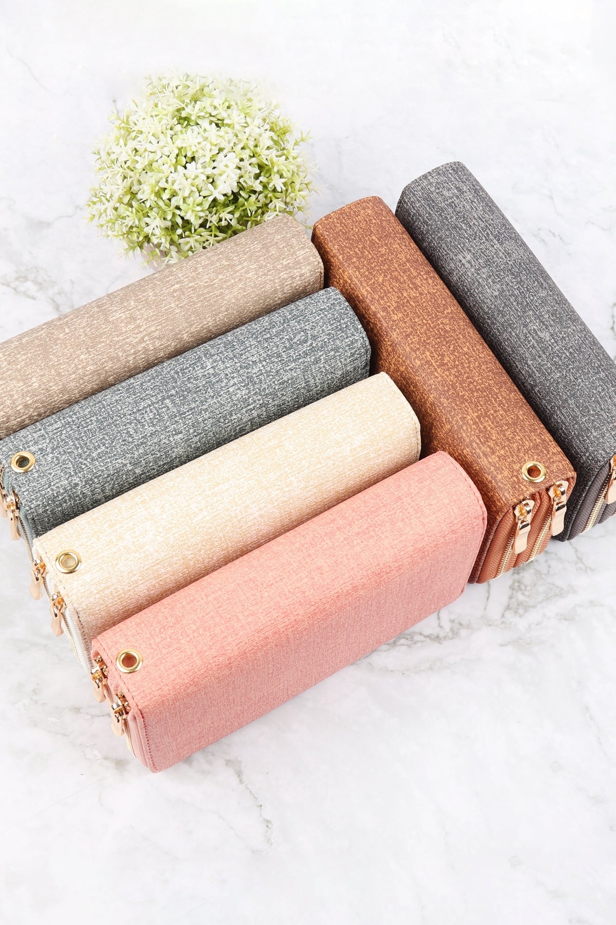 Double Zipper Fashion Wallet