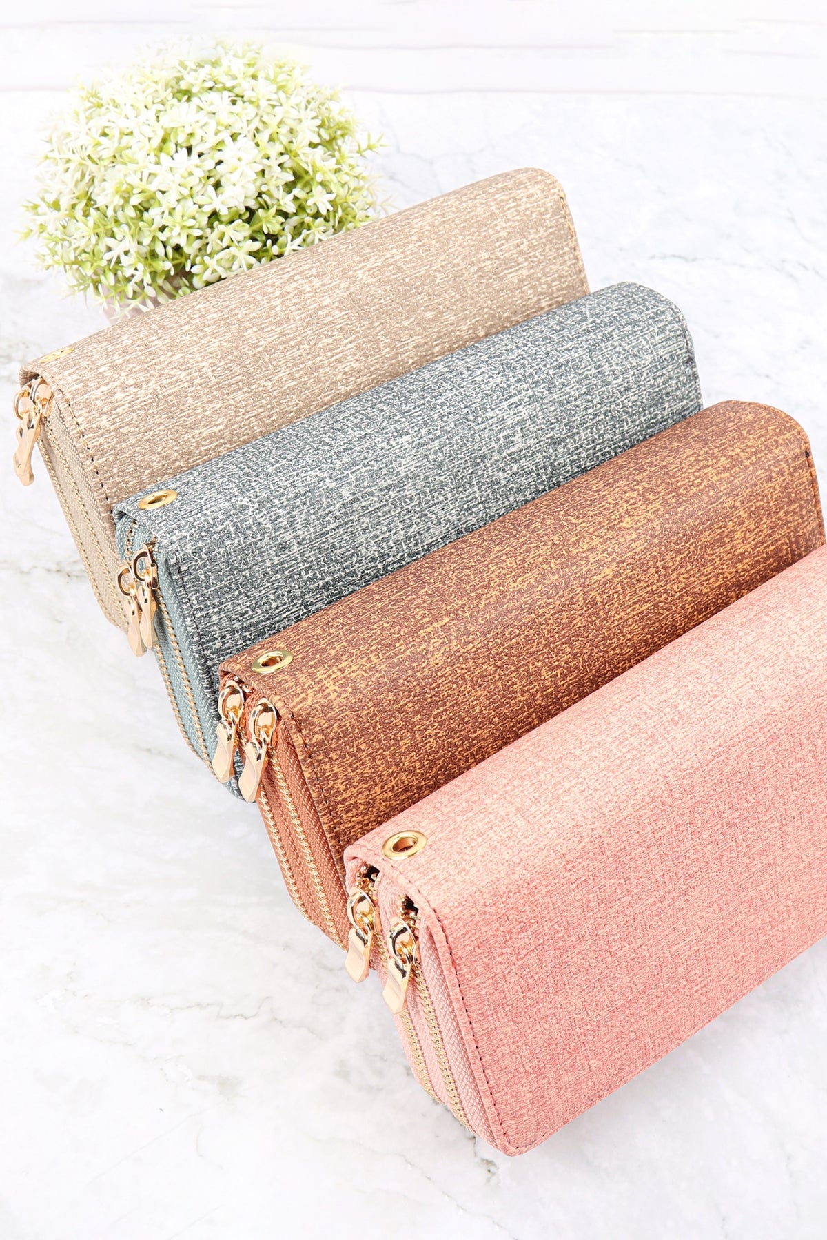 Double Zipper Fashion Wallet