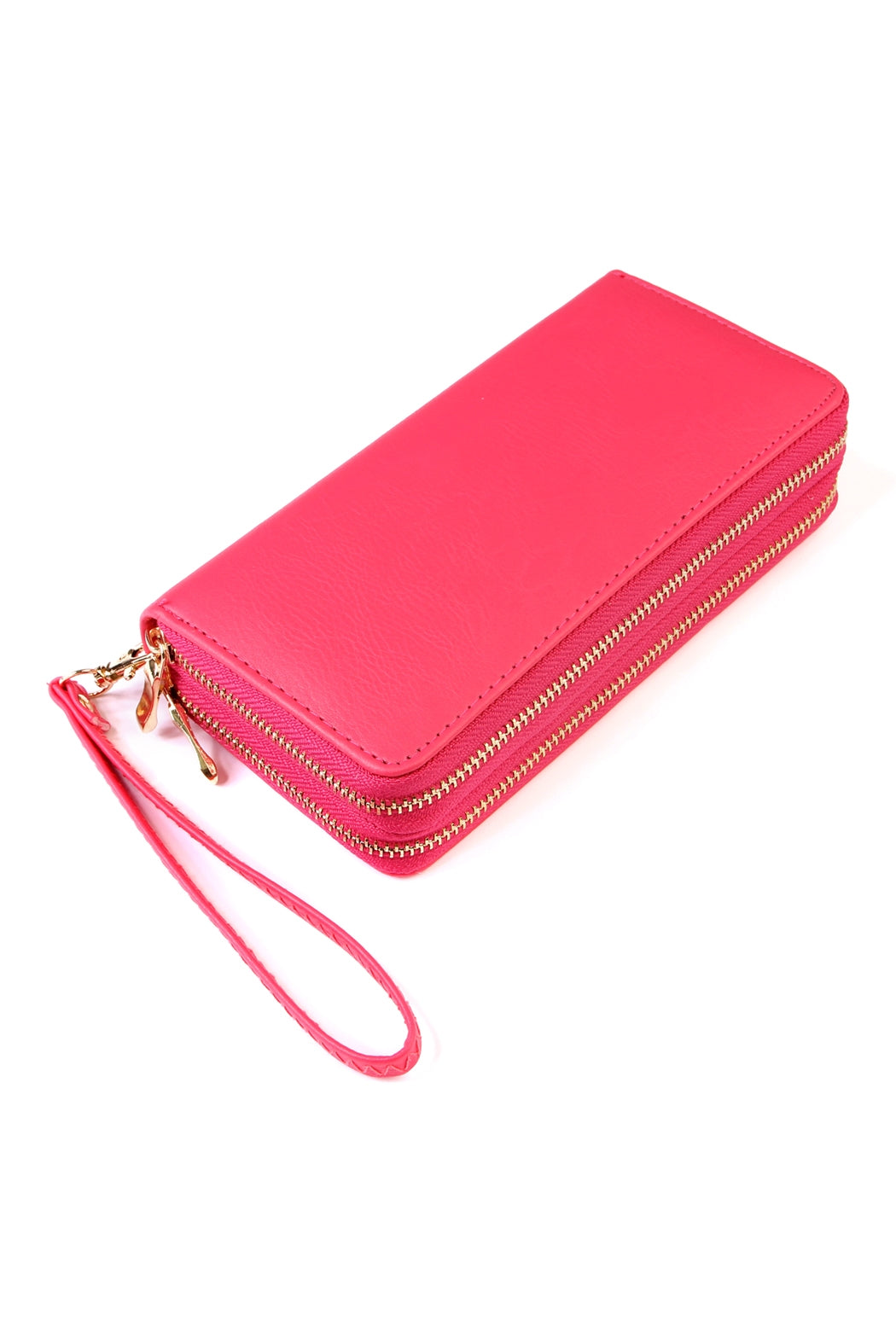 Natural Double Zipper Wallet