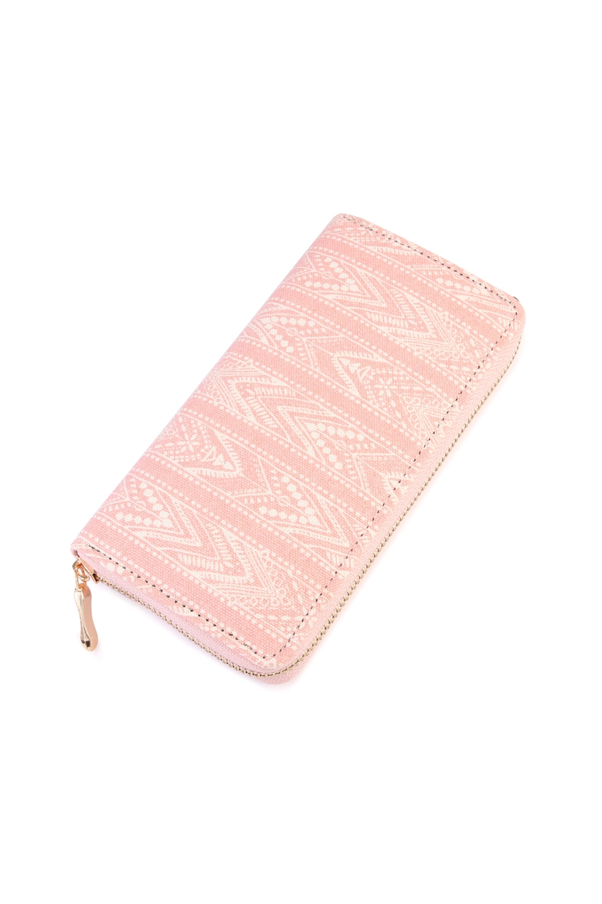 Lace Pattern Printed Zipper Wallet