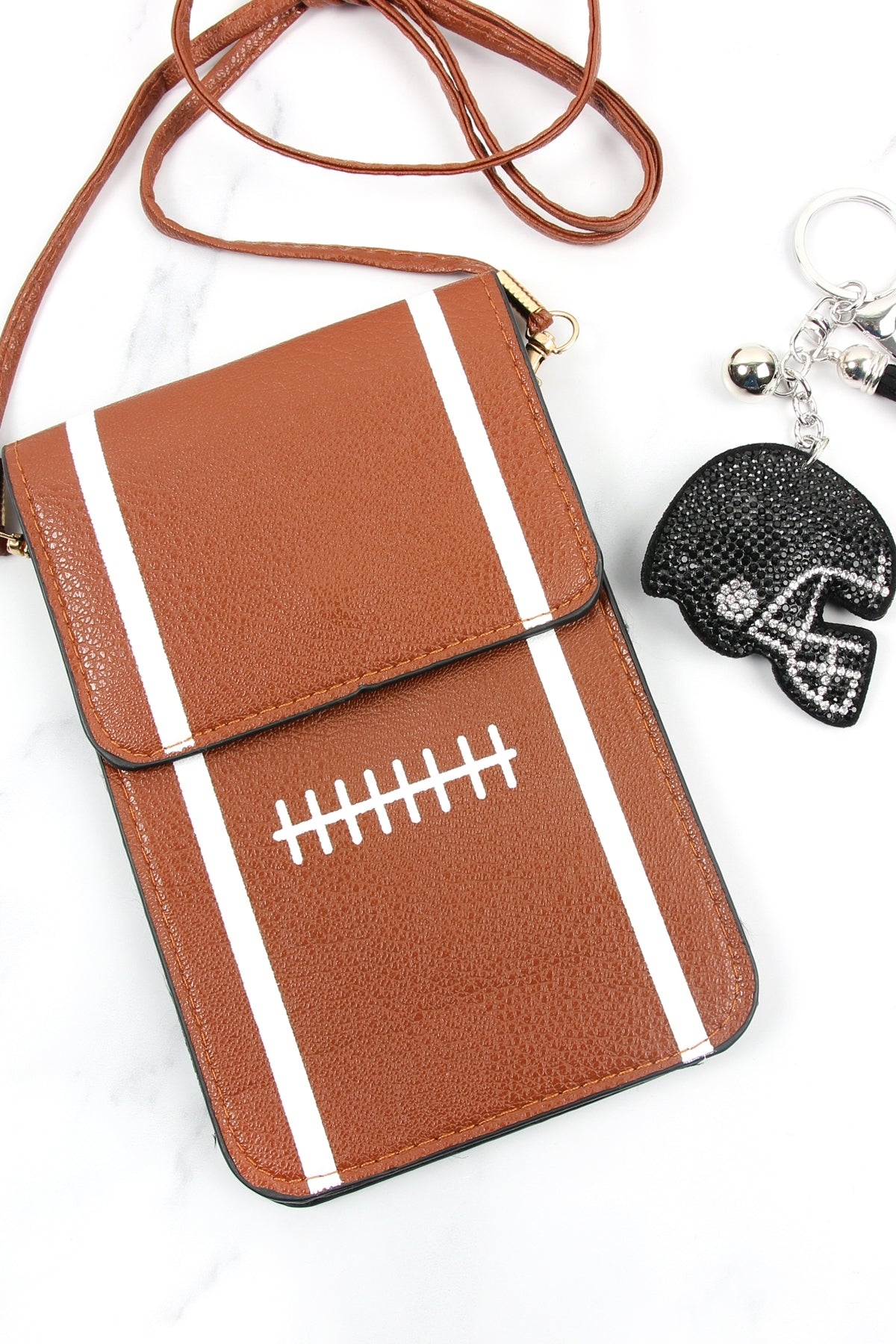 Football Cellphone Transparent Crossbody Bag