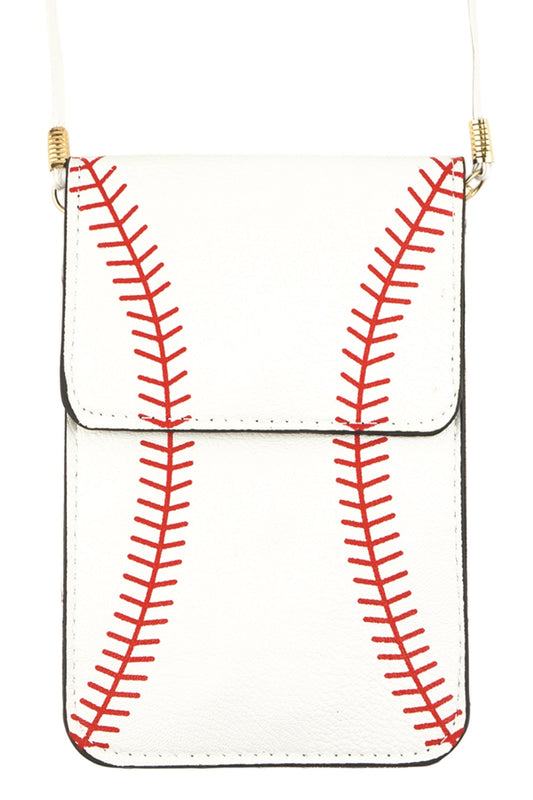 Baseball Cellphone Transparent Crossbody Bag