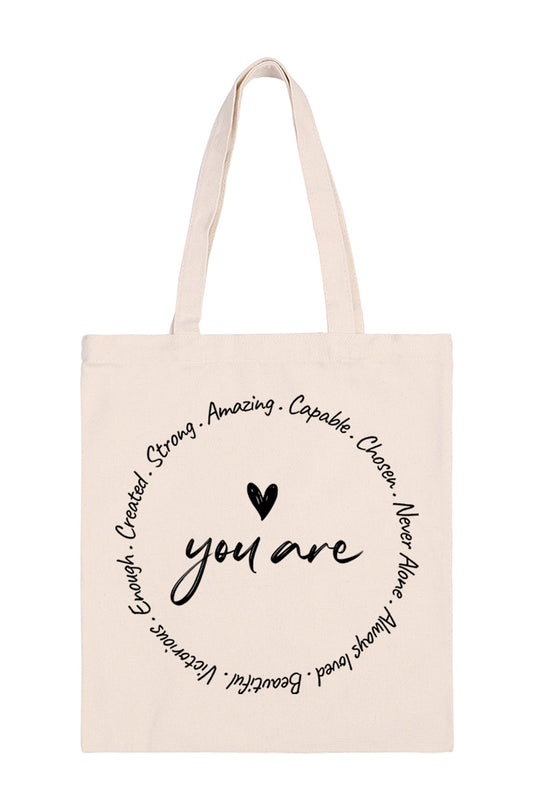 You Are Print Minimalist Fashion Tote Bag