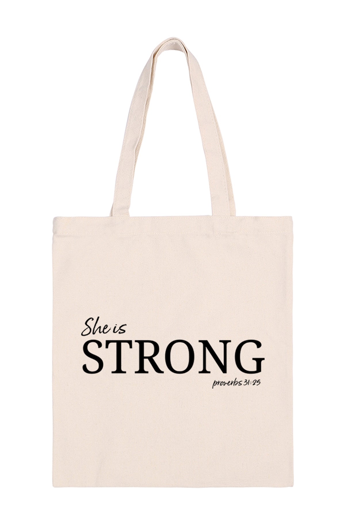 She is Strong Print Minimalist Fashion Tote Bag