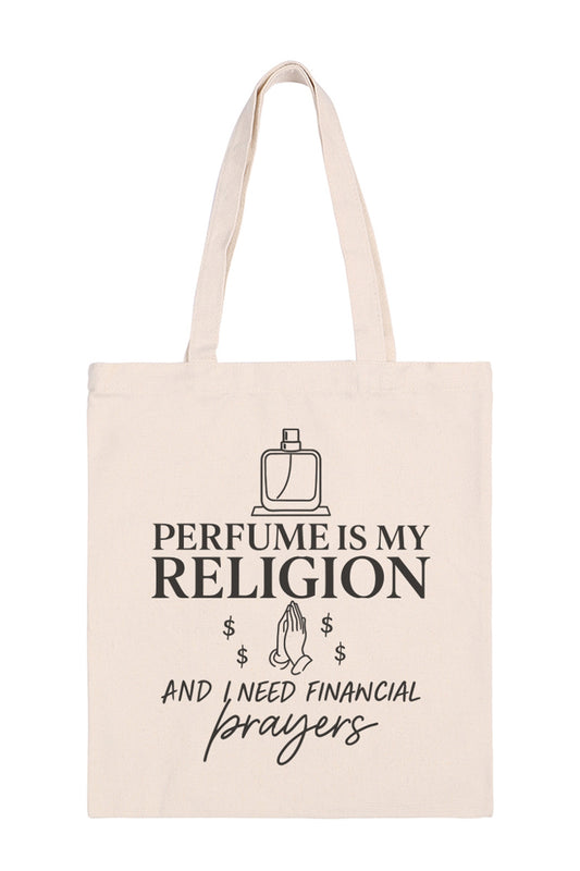 Perfume is My Religion Minimalist Fashion Tote Bag