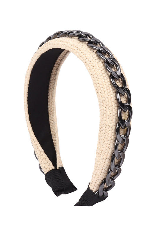 Chain Accent Head Band - Hair Accessory