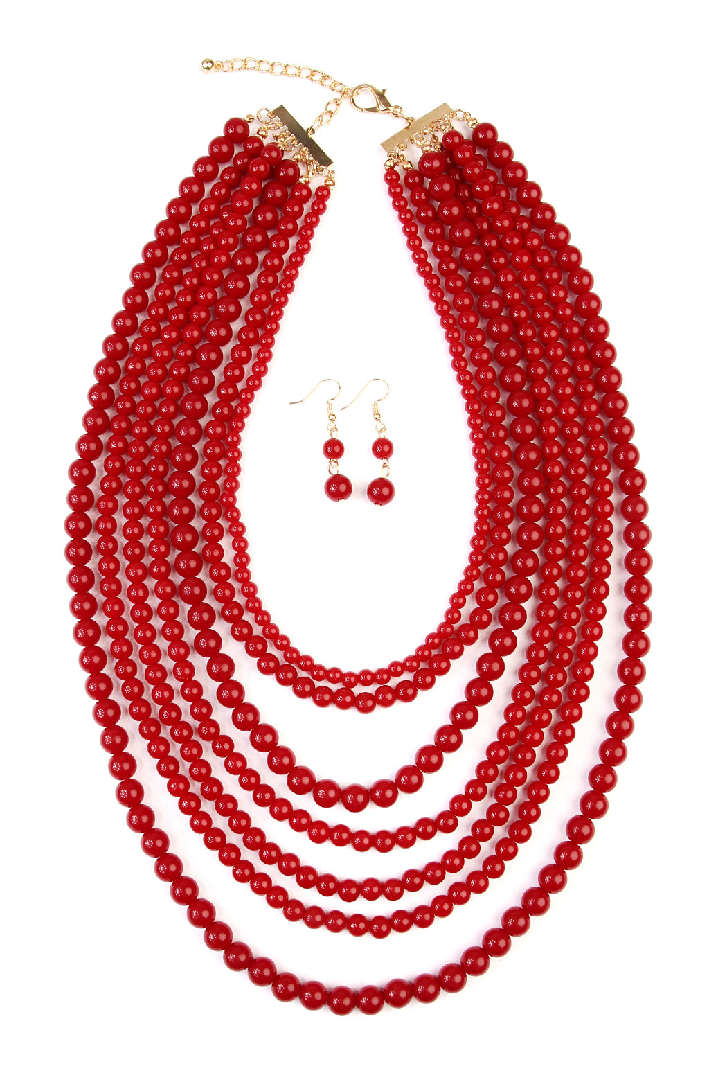 Women's Multilayer Acrylic Necklace & Earring Jewelry Set