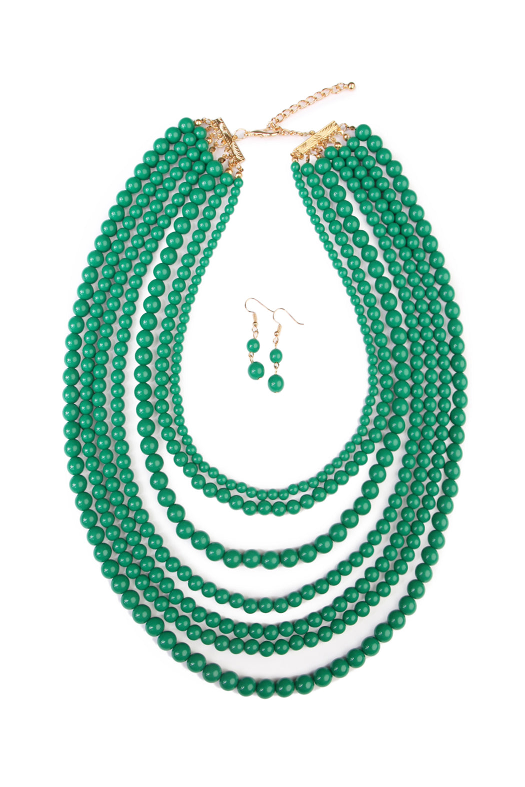 Women's Multilayer Acrylic Necklace & Earring Jewelry 1 Set