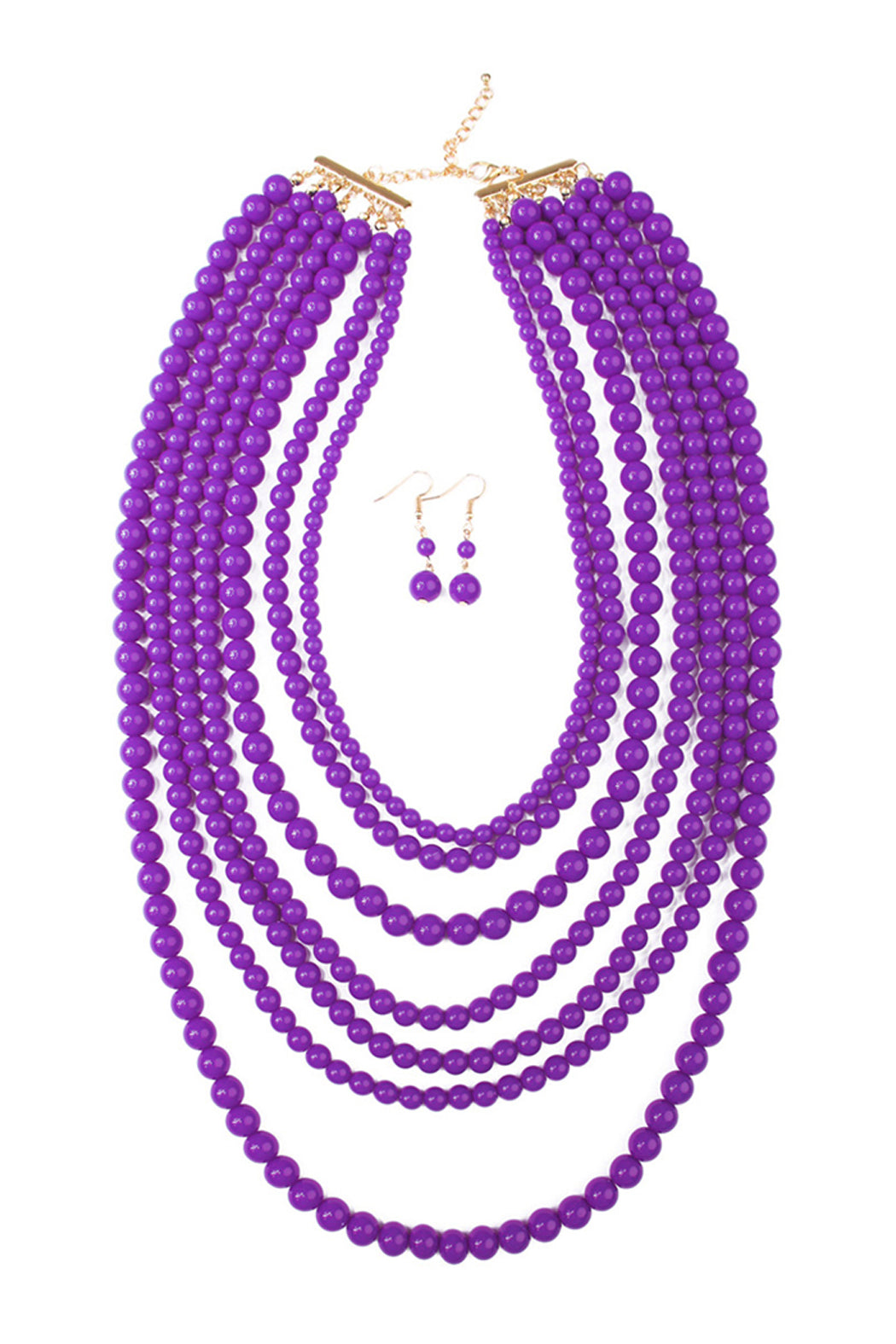 Women's Multilayer Acrylic Necklace & Earring Jewelry Set
