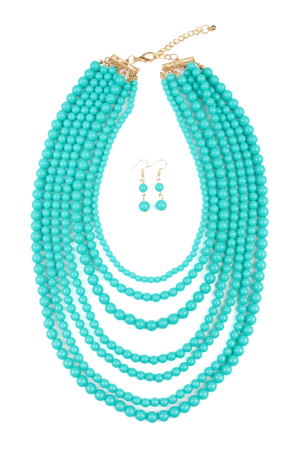 Women's Multilayer Acrylic Necklace & Earring Jewelry Set