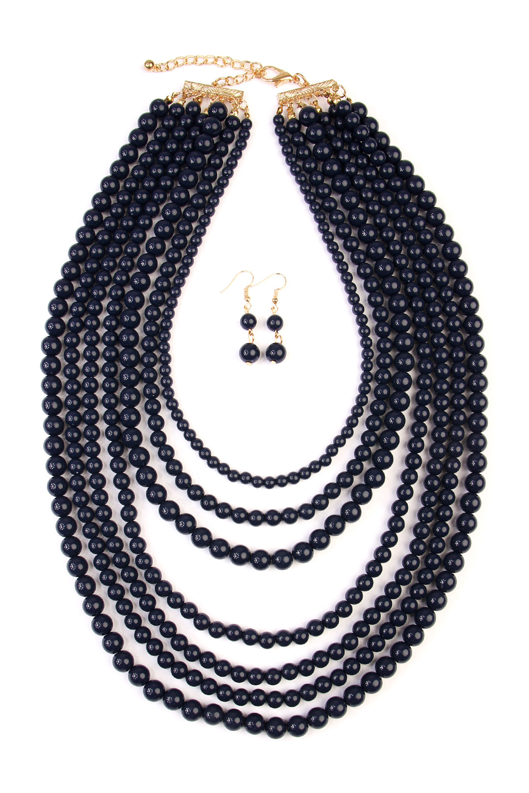 Women's Multilayer Acrylic Necklace & Earring Jewelry 1 Set