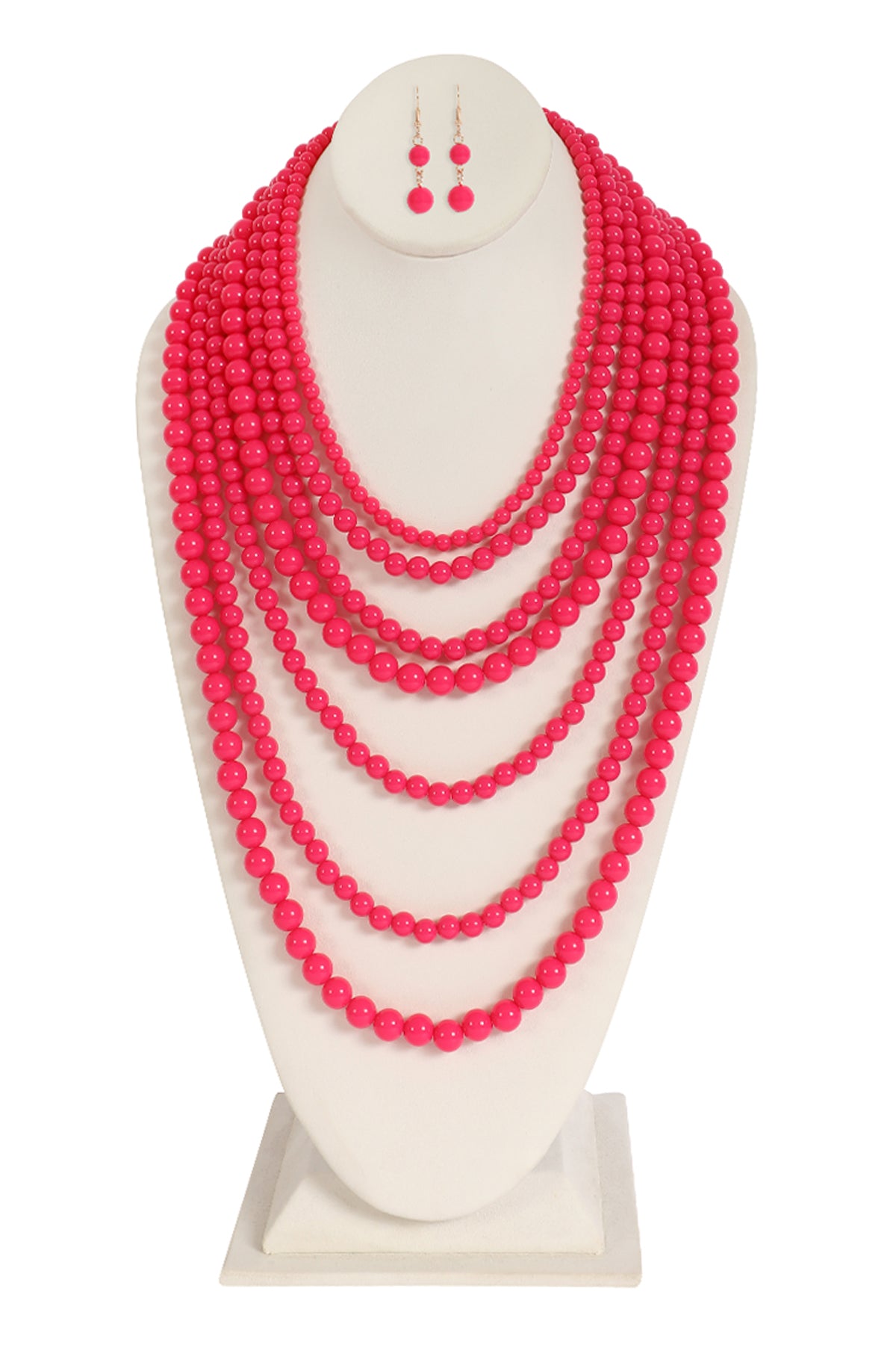 Women's Multilayer Acrylic Necklace & Earring Jewelry Set