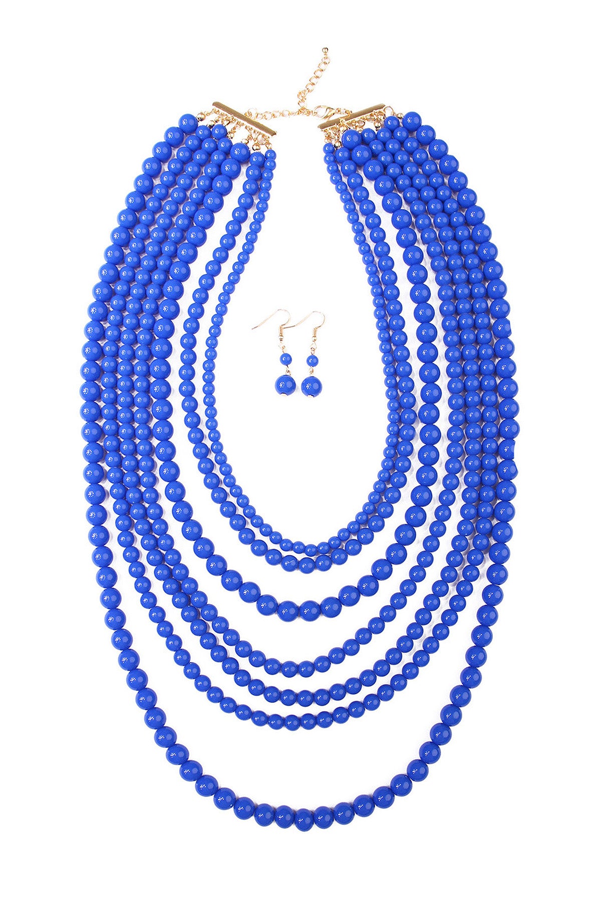 Women's Multilayer Acrylic Necklace & Earring Jewelry 1 Set