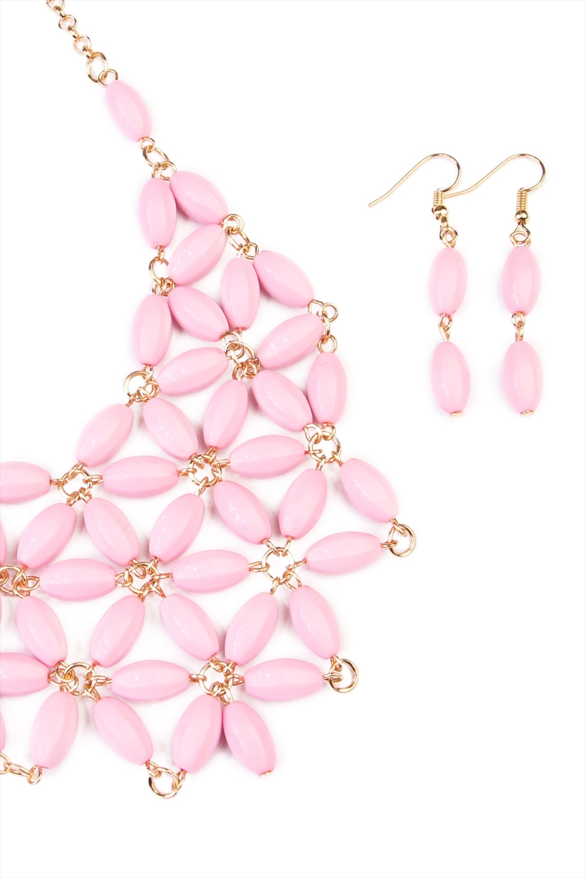 Beaded Bib Necklace and Earring Set