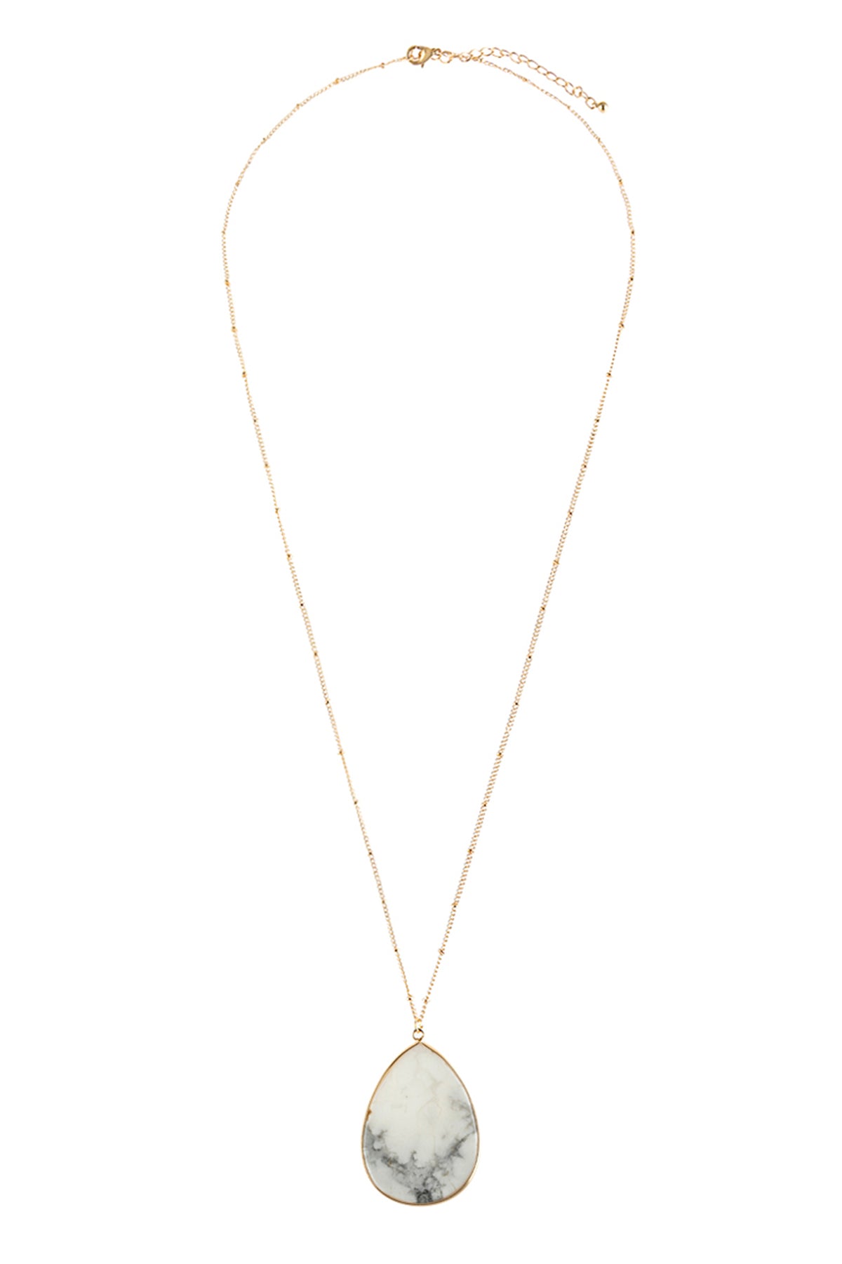 Oval Stone Pendant Necklace