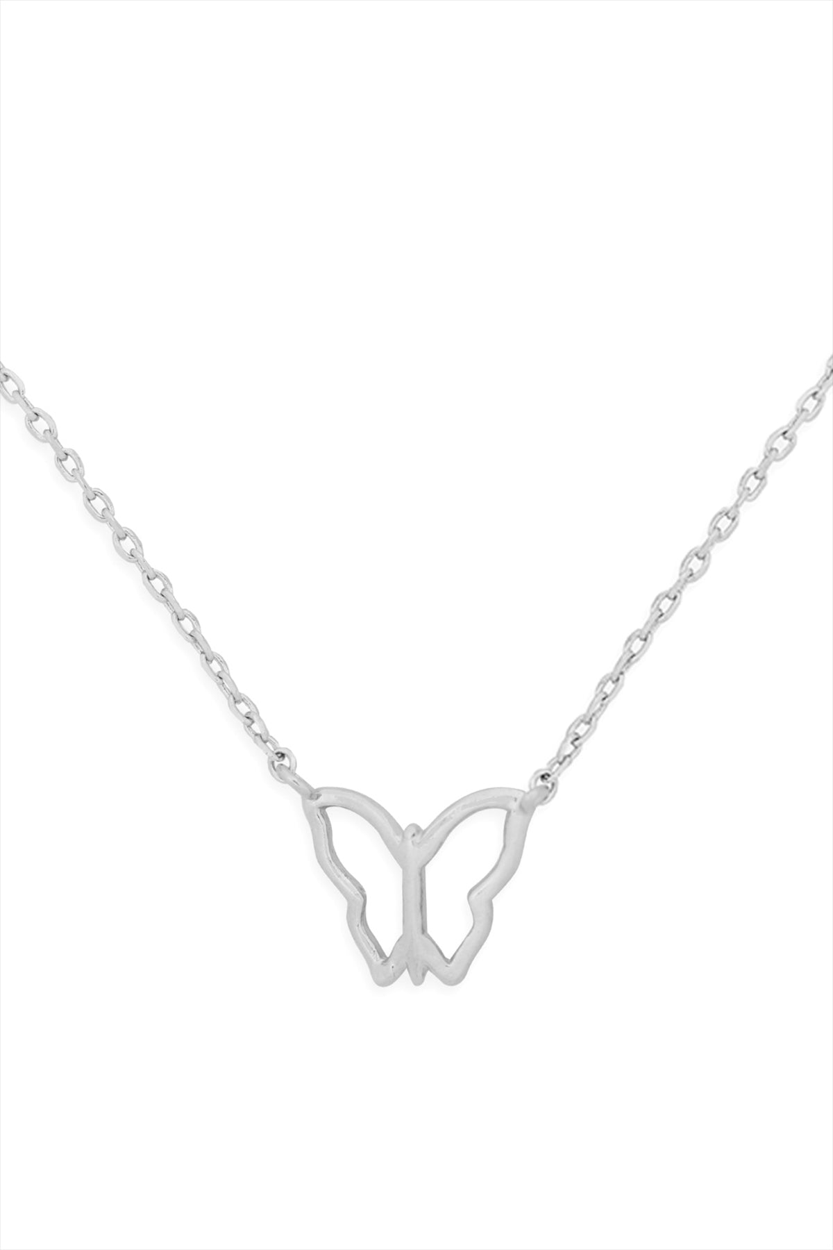 Open Butterfly Pendant Necklace