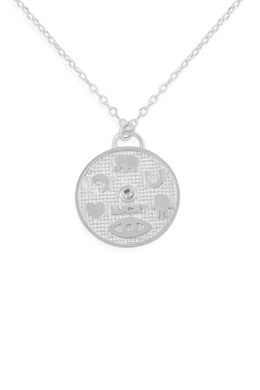 Cast Round Pendant Necklace