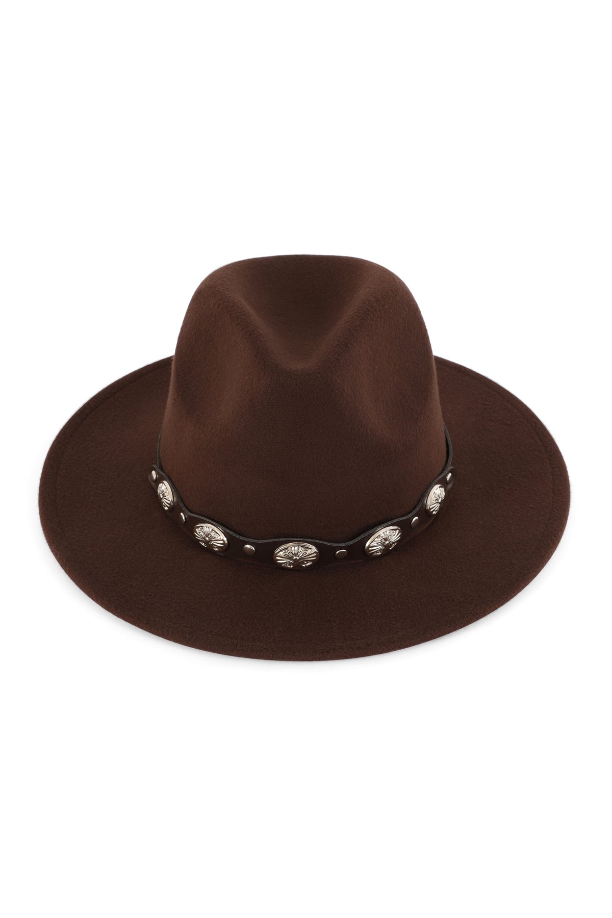 Fedora Panama Hat with Leather Buckle Hatband