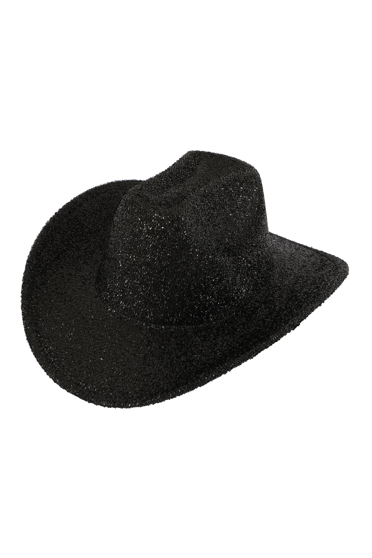 Glitter Solid Color Fedora Hat