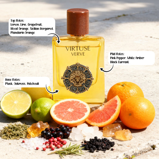 Virtuse Verve Spray Perfume Eau De Parfum For Men - 100ML/3.4FL.OZ./3PCS