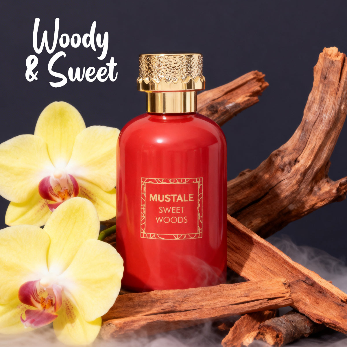 Mustale Sweet Woods Spray Perfume Eau De Parfum For Men And Women - 100ML/3.4FL.OZ./3PCS
