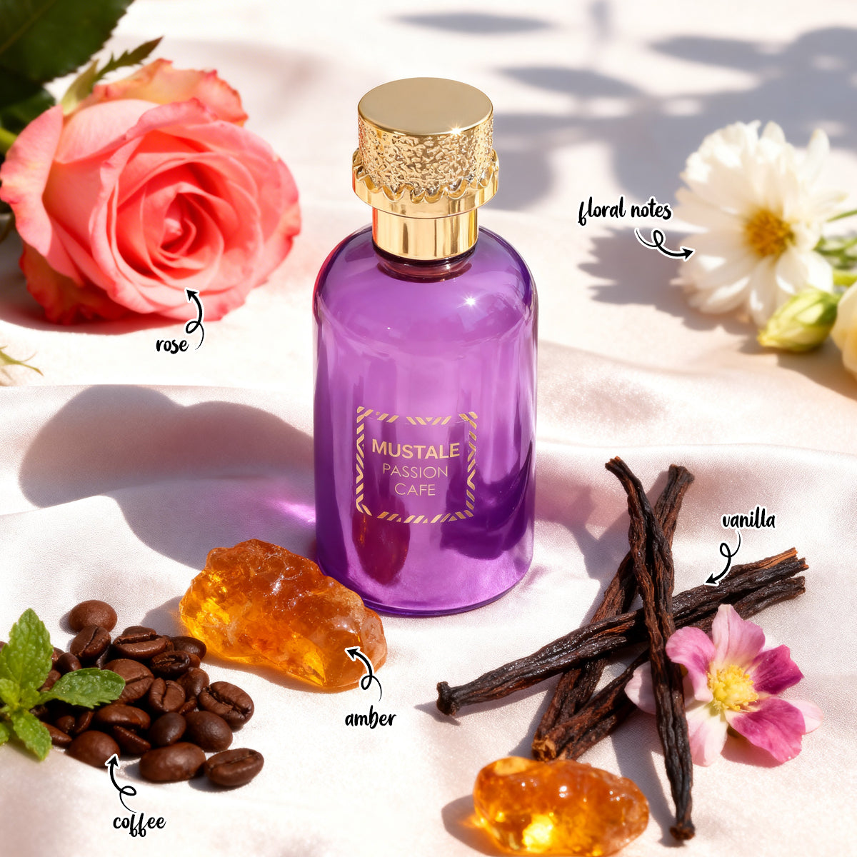 Mustale Passion Caf√â Spray Perfume Eau De Parfum For Men And Women - 100ML/3.4FL.OZ./3PCS