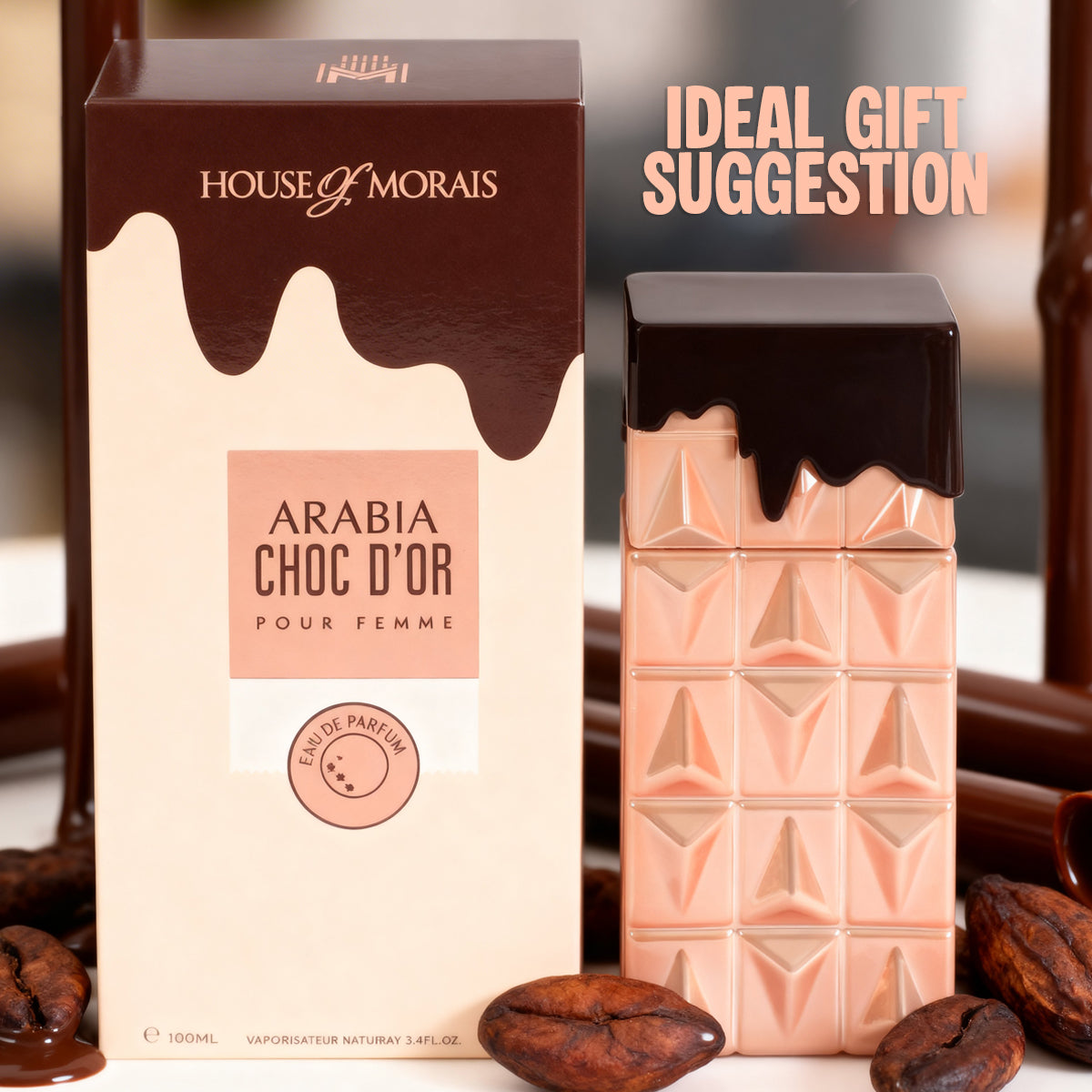 Arabia Choc D'or Pour Femme Spray Perfume Eau De Parfum For Women - 100ML/3.4FL.OZ./3PCS