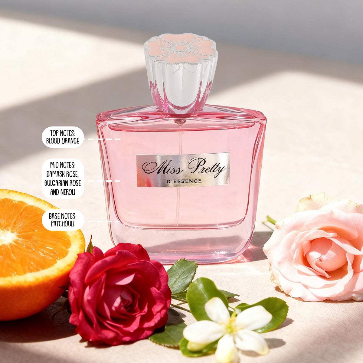 Miss Pretty D'Essence Spray Perfume Eau De Parfum For Women - 100ML/3.4FL.OZ.
