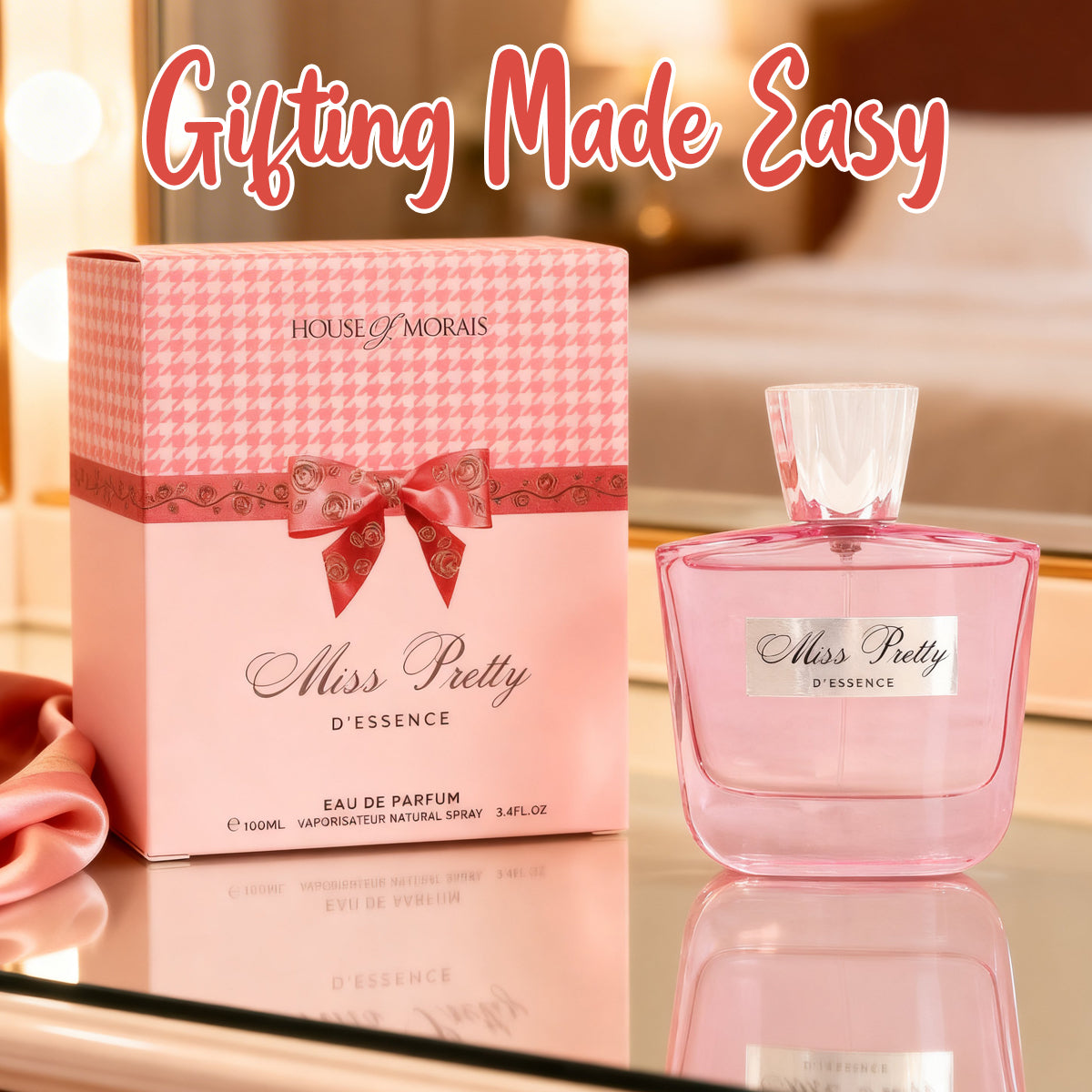 Miss Pretty D'Essence Spray Perfume Eau De Parfum For Women - 100ML/3.4FL.OZ.
