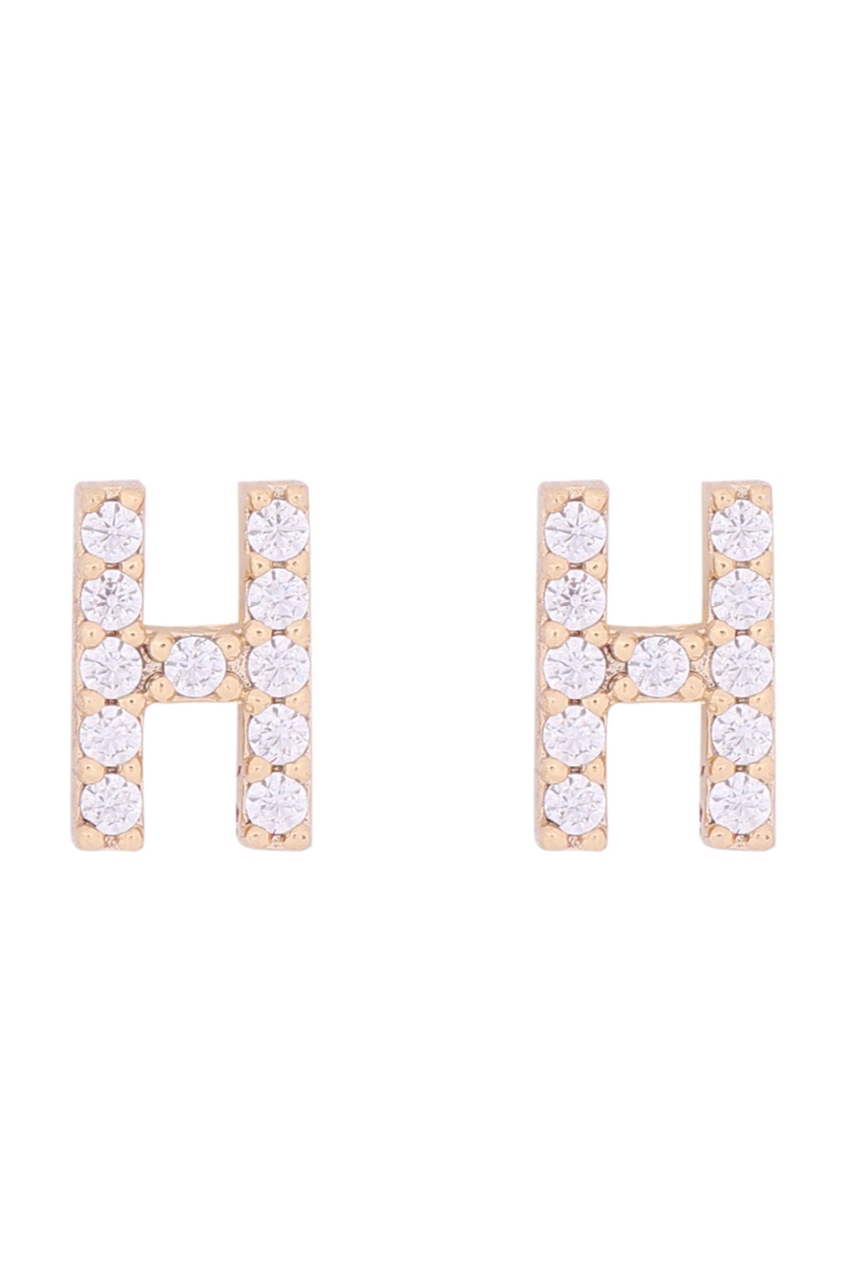 Cubic Zirconia Initial Earrings