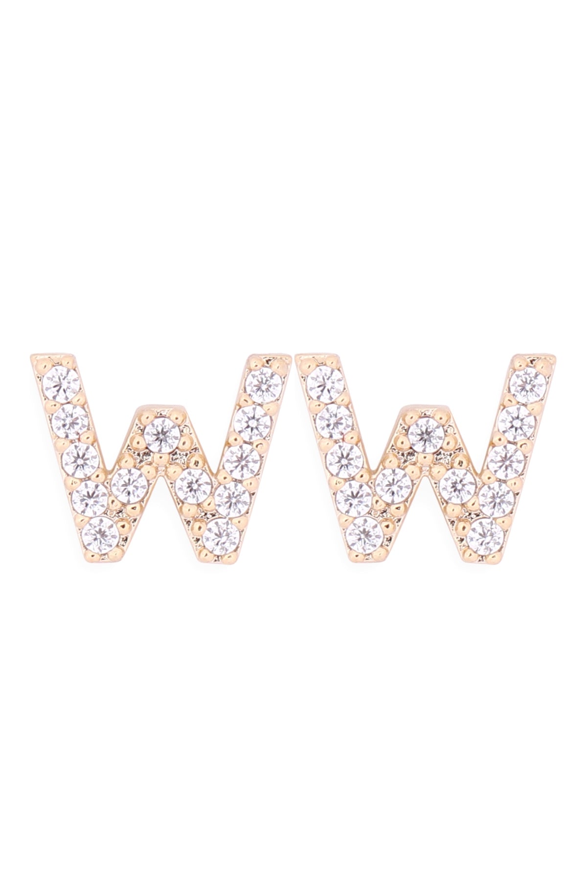 Cubic Zirconia Initial Earrings