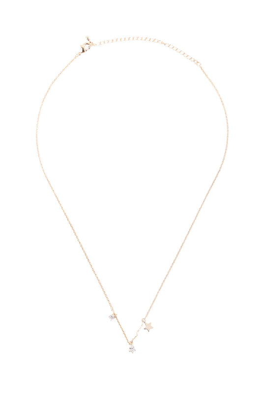 Charm Star Rhinestone Chain Necklace
