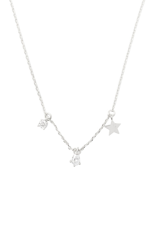 Charm Star Rhinestone Chain Necklace