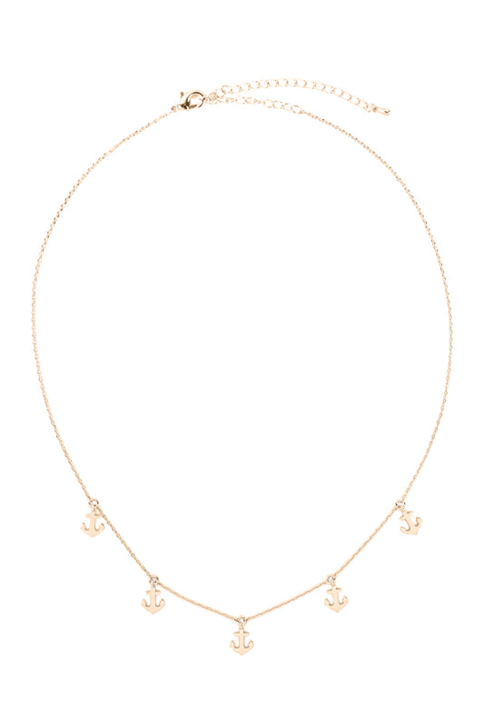 Anchor Dainty Stationery Charm Necklace
