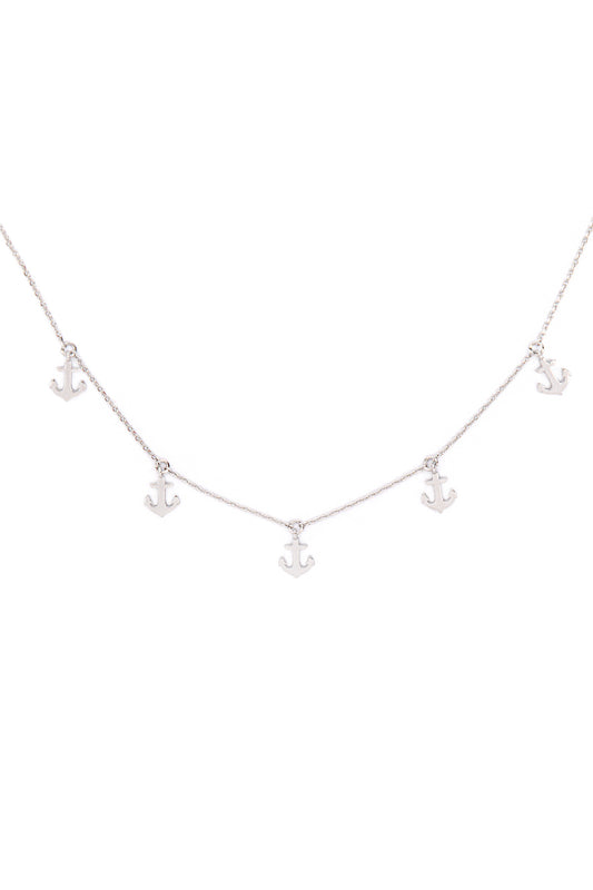 Anchor Dainty Stationery Charm Necklace