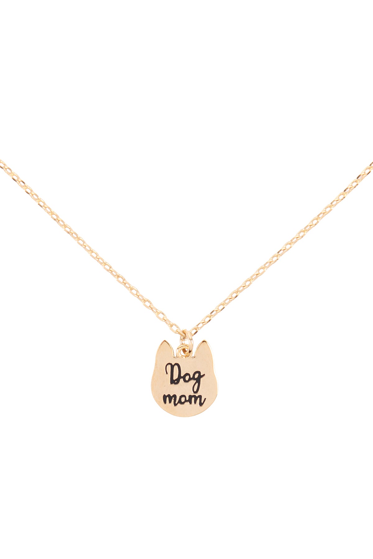 Dog Mom Engrave Pendant Necklace