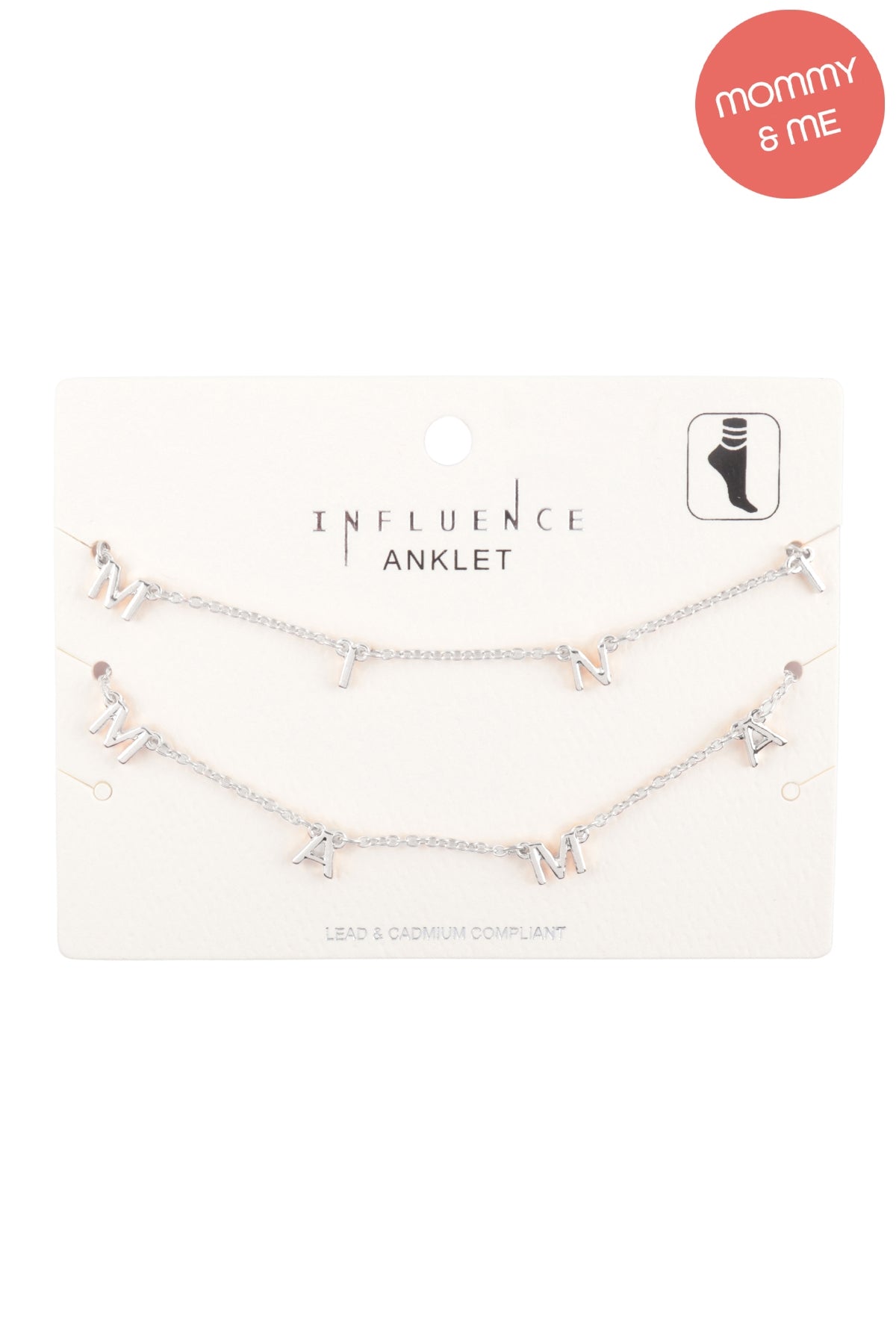 Mama & Mini Letter Stationary 2 Set Anklet