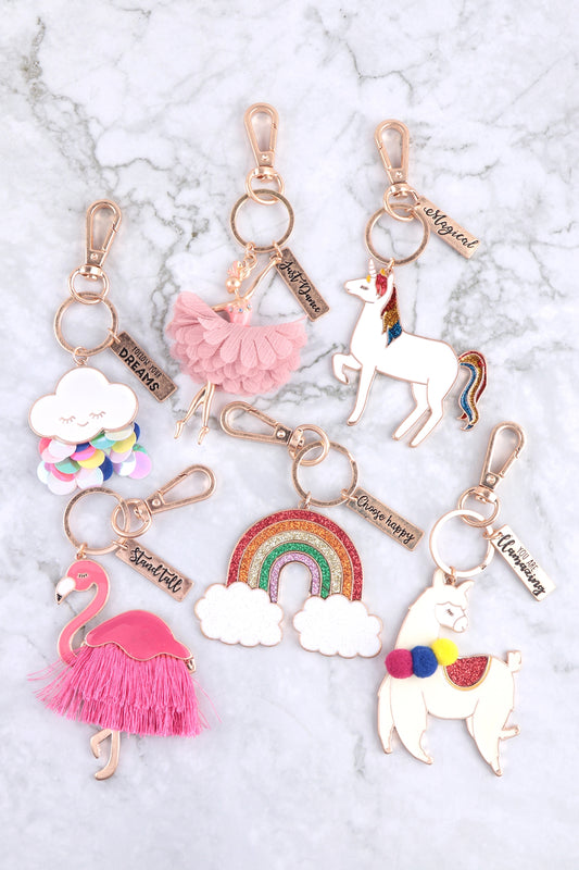Llama with "You are Llamazing" Keychain