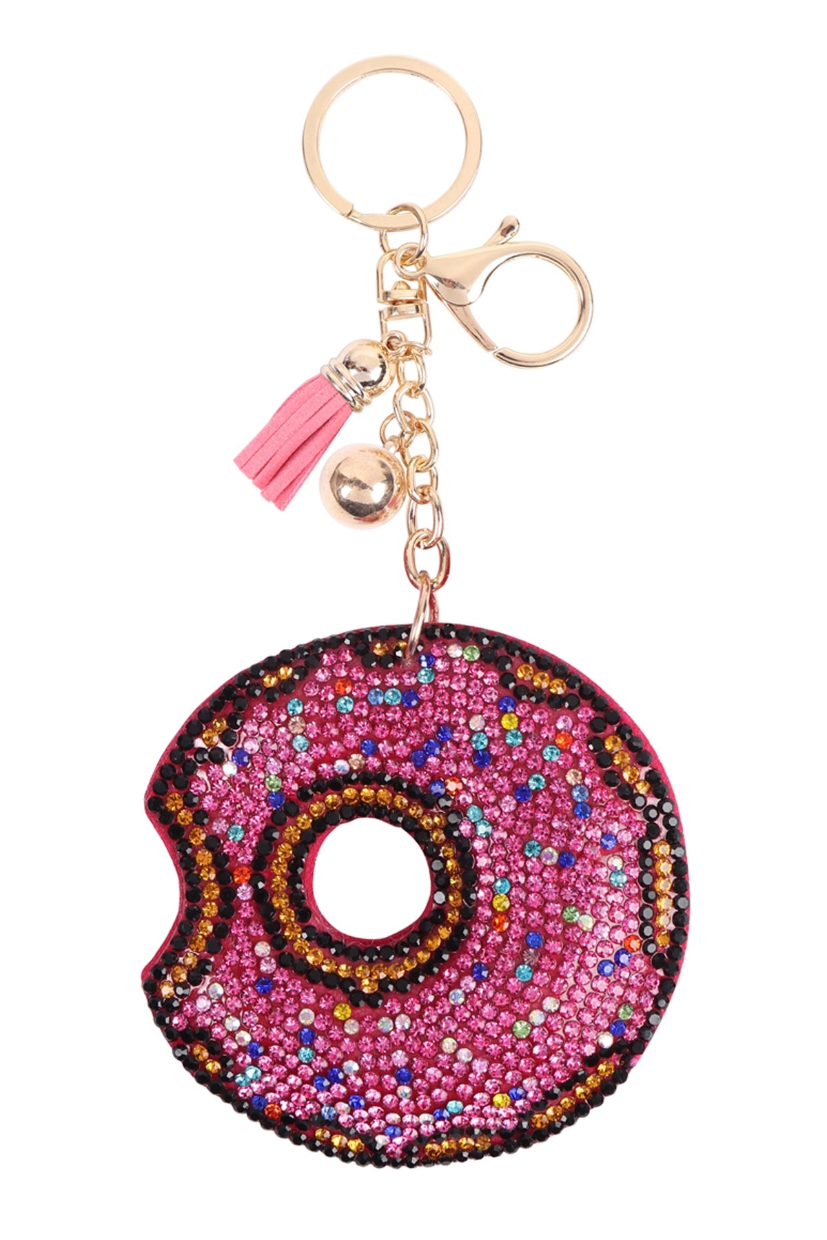 Bite Doughnut Tassel Keychain